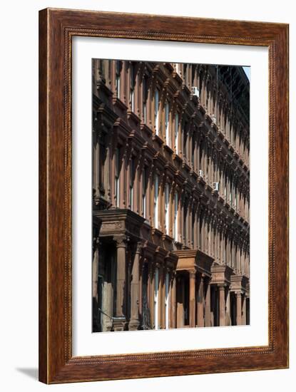 Brownstones in Harlem, New York City, New York, Usa-Natalie Tepper-Framed Photo