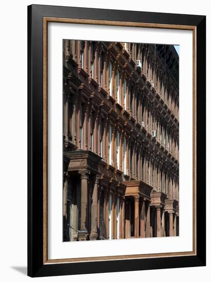 Brownstones in Harlem, New York City, New York, Usa-Natalie Tepper-Framed Photo