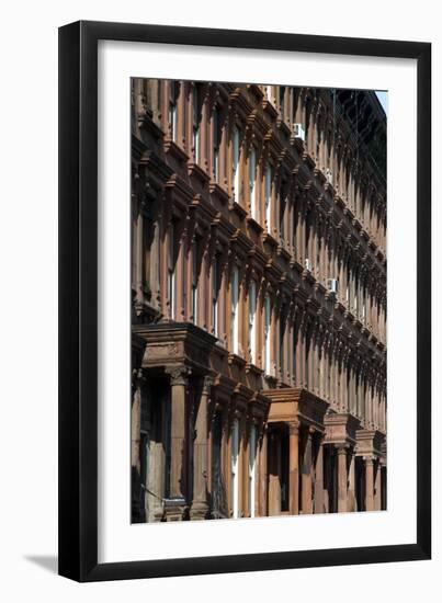 Brownstones in Harlem, New York City, New York, Usa-Natalie Tepper-Framed Photo