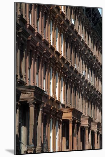 Brownstones in Harlem, New York City, New York, Usa-Natalie Tepper-Mounted Photo