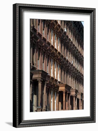 Brownstones in Harlem, New York City, New York, Usa-Natalie Tepper-Framed Photo