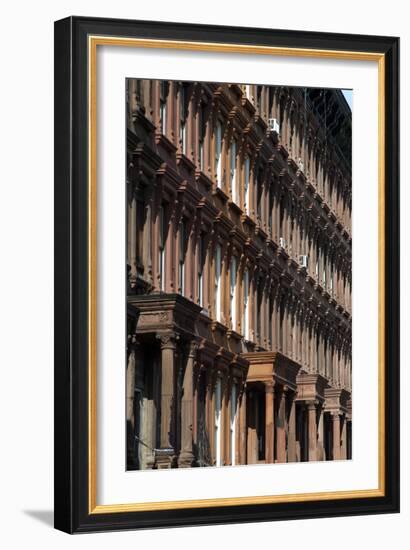 Brownstones in Harlem, New York City, New York, Usa-Natalie Tepper-Framed Photo