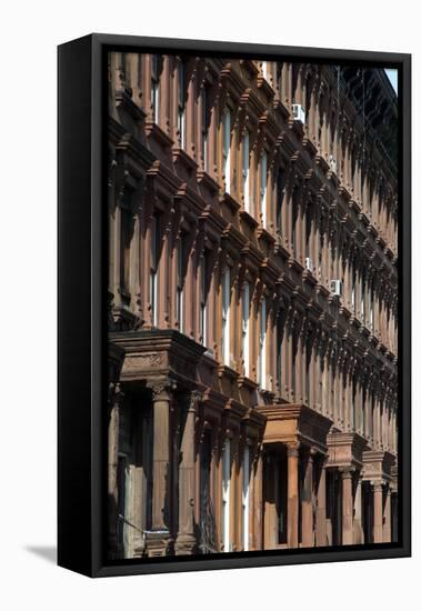 Brownstones in Harlem, New York City, New York, Usa-Natalie Tepper-Framed Stretched Canvas