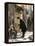 Browsers at a Sidewalk Bookstall, 1800s-null-Framed Premier Image Canvas