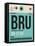BRU Brussels Luggage Tag 1-NaxArt-Framed Stretched Canvas
