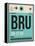 BRU Brussels Luggage Tag 1-NaxArt-Framed Stretched Canvas