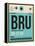 BRU Brussels Luggage Tag 1-NaxArt-Framed Stretched Canvas