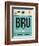 BRU Brussels Luggage Tag 1-NaxArt-Framed Art Print