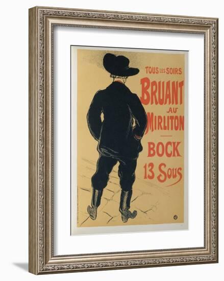 Bruant au Mirliton-Henri de Toulouse-Lautrec-Framed Collectable Print