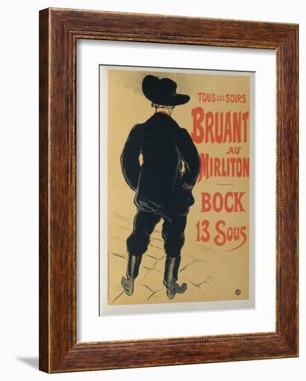 Bruant au Mirliton-Henri de Toulouse-Lautrec-Framed Collectable Print