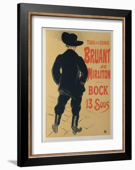 Bruant au Mirliton-Henri de Toulouse-Lautrec-Framed Collectable Print