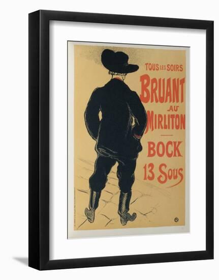 Bruant au Mirliton-Henri de Toulouse-Lautrec-Framed Collectable Print