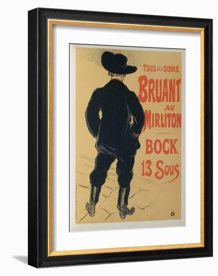 Bruant au Mirliton-Henri de Toulouse-Lautrec-Framed Collectable Print