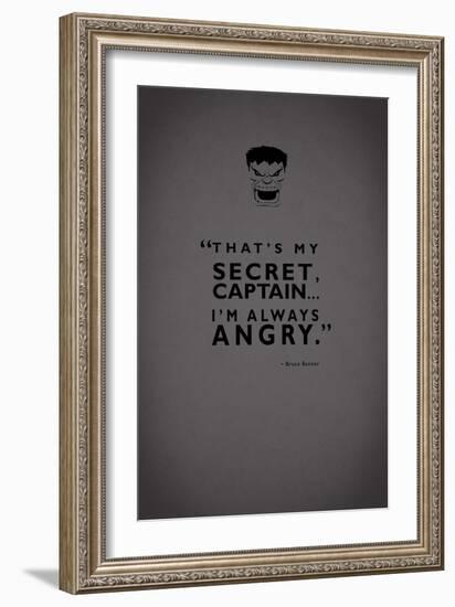 Bruce Banner-Mark Rogan-Framed Art Print