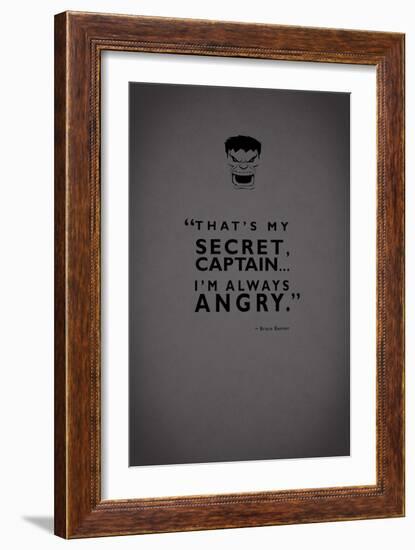 Bruce Banner-Mark Rogan-Framed Art Print