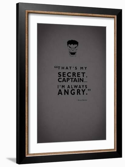 Bruce Banner-Mark Rogan-Framed Art Print