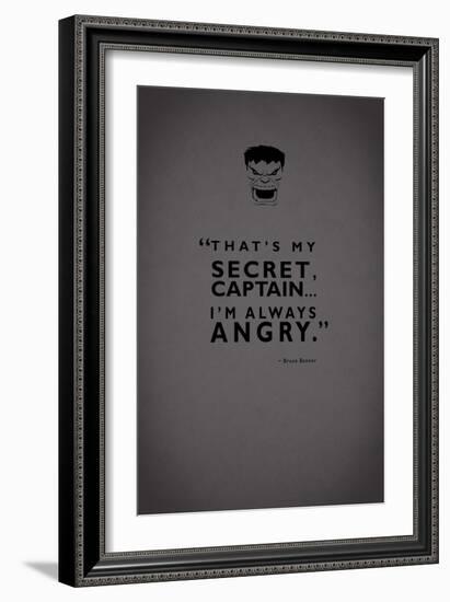 Bruce Banner-Mark Rogan-Framed Art Print