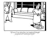 "Why, yes, I do have buns of steel." - New Yorker Cartoon-Bruce Eric Kaplan-Premium Giclee Print