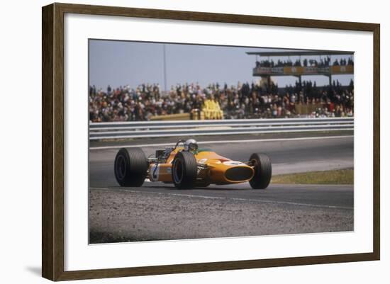 Bruce Mclaren's Mclaren-Ford, Spanish Grand Prix, Jarama, Madrid, 1968-null-Framed Photographic Print