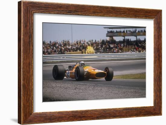 Bruce Mclaren's Mclaren-Ford, Spanish Grand Prix, Jarama, Madrid, 1968-null-Framed Photographic Print