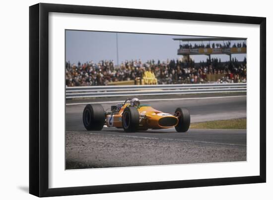 Bruce Mclaren's Mclaren-Ford, Spanish Grand Prix, Jarama, Madrid, 1968-null-Framed Photographic Print