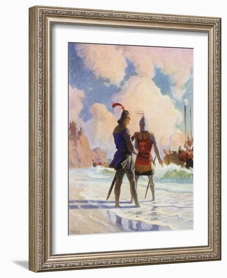 Bruce on the Beach-Newell Convers Wyeth-Framed Giclee Print