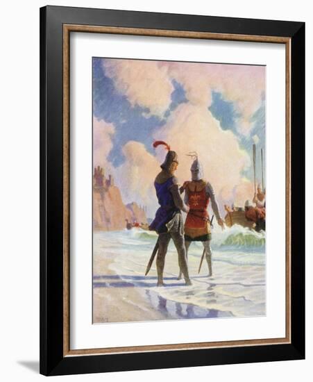 Bruce on the Beach-Newell Convers Wyeth-Framed Giclee Print