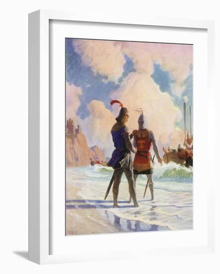 Bruce on the Beach-Newell Convers Wyeth-Framed Giclee Print