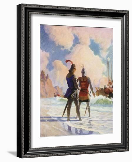 Bruce on the Beach-Newell Convers Wyeth-Framed Giclee Print