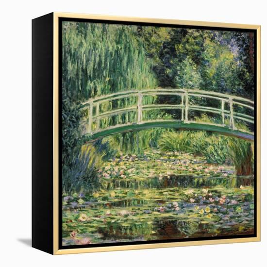 Bruecke in Monets Garten Mit Weissen Seerosen, 1899-Claude Monet-Framed Premier Image Canvas