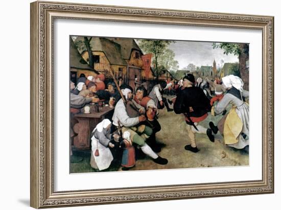 Bruegel: Peasant Dance-Pieter Bruegel the Elder-Framed Giclee Print