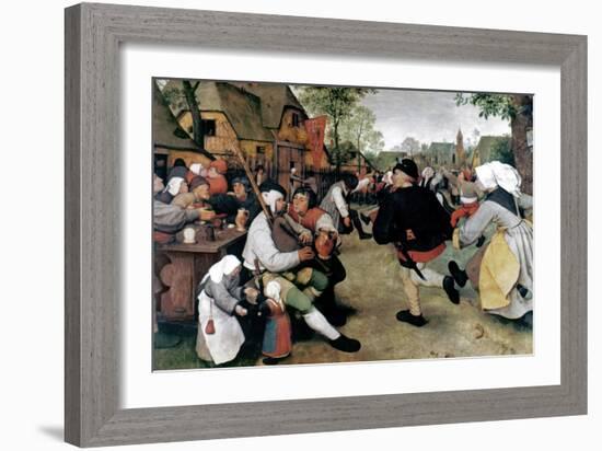 Bruegel: Peasant Dance-Pieter Bruegel the Elder-Framed Giclee Print