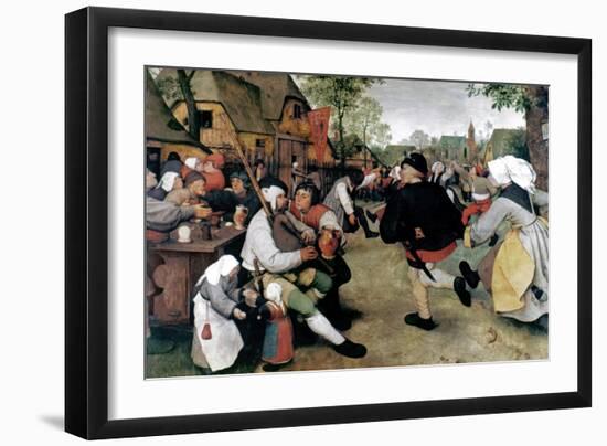 Bruegel: Peasant Dance-Pieter Bruegel the Elder-Framed Giclee Print