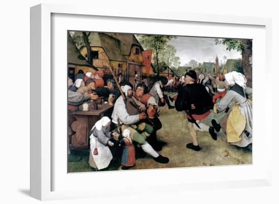 Bruegel: Peasant Dance-Pieter Bruegel the Elder-Framed Giclee Print