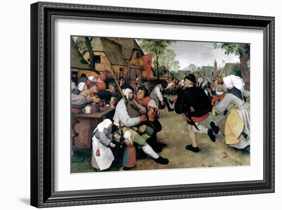 Bruegel: Peasant Dance-Pieter Bruegel the Elder-Framed Giclee Print