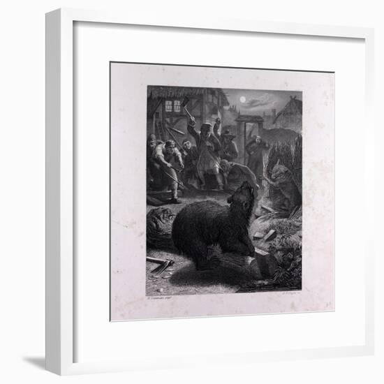 Bruin in the Trap-null-Framed Giclee Print