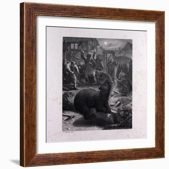 Bruin in the Trap-null-Framed Giclee Print