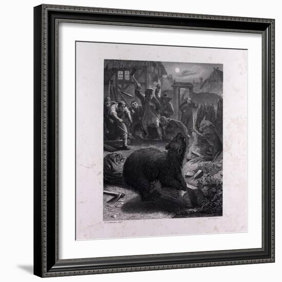 Bruin in the Trap-null-Framed Giclee Print