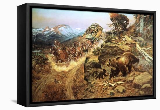 Bruin Not Bunny-Charles Marion Russell-Framed Stretched Canvas