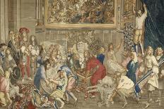 Les Maisons royales. Octobre, signe du Scorpion : promenade de Louis XIV en vue du château des-Brun Charles Le-Giclee Print