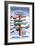 Brundage Mountain, McCall, Idaho - Ski Destination Signpost-Lantern Press-Framed Art Print