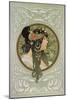 Brunette, 1897-Alphonse Mucha-Mounted Giclee Print