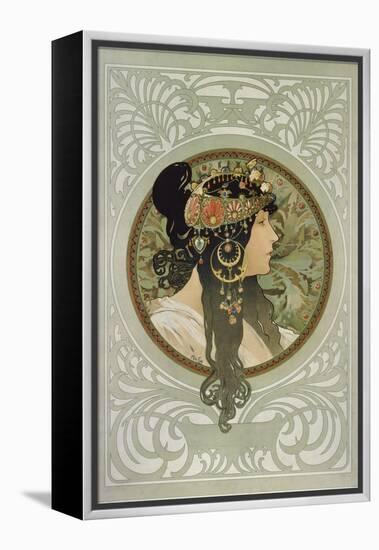 Brunette, 1897-Alphonse Mucha-Framed Premier Image Canvas