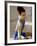 Brunette Stretching-null-Framed Photographic Print