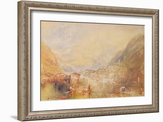 Brunnen from the Lake of Lucerne, 1845 (W/C & Bodycolour on Paper)-Joseph Mallord William Turner-Framed Giclee Print