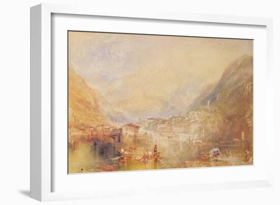 Brunnen from the Lake of Lucerne, 1845 (W/C & Bodycolour on Paper)-Joseph Mallord William Turner-Framed Giclee Print