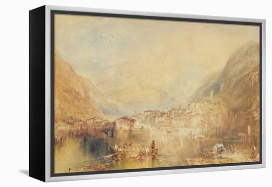 Brunnen from the Lake of Lucerne, 1845 (W/C & Bodycolour on Paper)-Joseph Mallord William Turner-Framed Premier Image Canvas