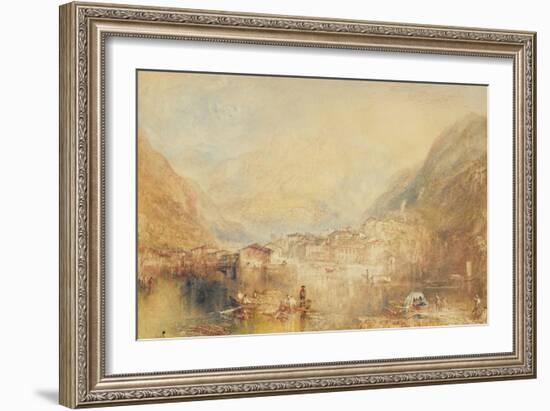 Brunnen from the Lake of Lucerne, 1845 (W/C & Bodycolour on Paper)-Joseph Mallord William Turner-Framed Giclee Print