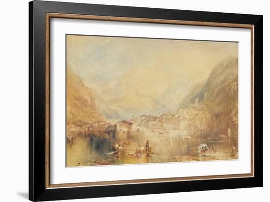 Brunnen from the Lake of Lucerne, 1845 (W/C & Bodycolour on Paper)-Joseph Mallord William Turner-Framed Giclee Print