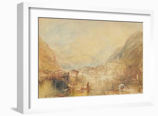 Brunnen from the Lake of Lucerne, 1845 (W/C & Bodycolour on Paper)-Joseph Mallord William Turner-Framed Giclee Print